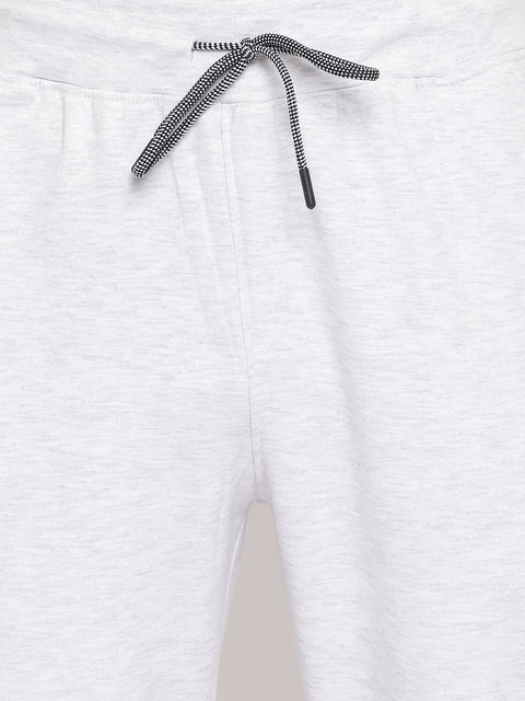 Men Light Grey Regular Fit Mid Rise Solid Lower