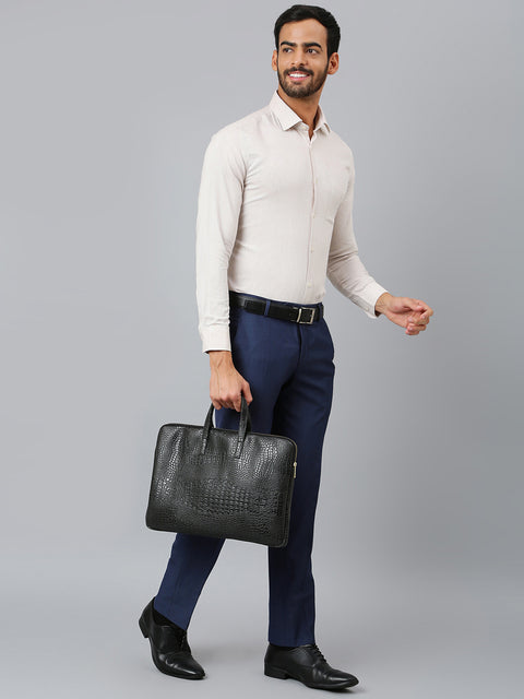 Men Beige Regular Fit Solid Formal Shirt