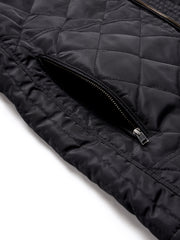 Men Black Regular Fit Padded Solid Jacket