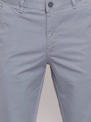 Men Light Blue Casual Slim Fit Trouser