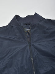 Men Navy Regular Fit Solid Jacket
