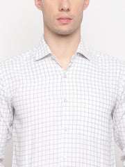 Men White Regular Fit Formal Shirt