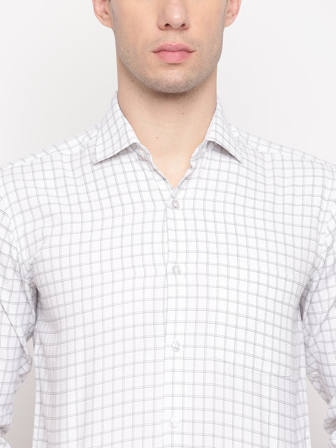 Men White Regular Fit Formal Shirt