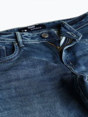 Men Ice Blue Slim Fit Mid Rise Clean Look Strechable Jeans
