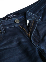 Men Indigo Slim Fit Mid Rise Clean Look Strechable Jeans