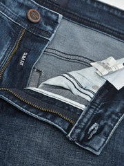 Men Blue Slim Fit Mid Rise Washed Streachable Jeans