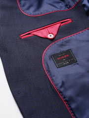Men Blue 2 Piece Solid Formal Suit