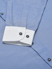 Men Blue Slim Fit Printed Casual Shirt