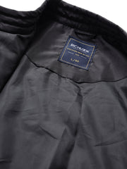 Men Black Regular Fit Padded Solid Jacket