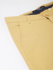 Men Khaki Slim Fit Mid Rise Casual Trouser
