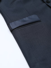 Men Navy Regular Fit Solid Formal Blazer