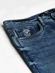 Men Ice Blue Slim Fit Mid Rise Clean Look Strechable Jeans