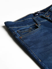 Men Tint Blue Slim Fit Mid Rise Clean Look Strechable Jeans