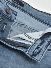 Men Blue Slim Fit Mid Rise Washed Streachable Jeans