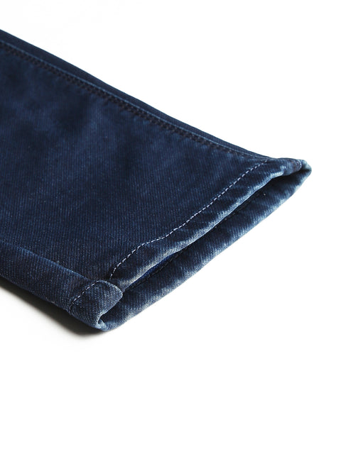 Men Indigo Slim Fit Mid Rise Clean Look Strechable Jeans