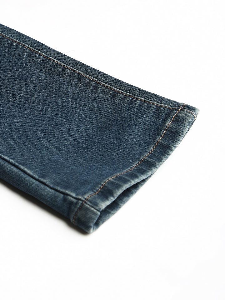 Men Green Tint Slim Fit Mid Rise Clean Look Stretchable Jeans
