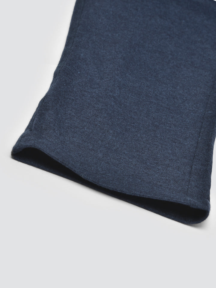 Men Blue Slim Fit Mid Rise Solid Lower