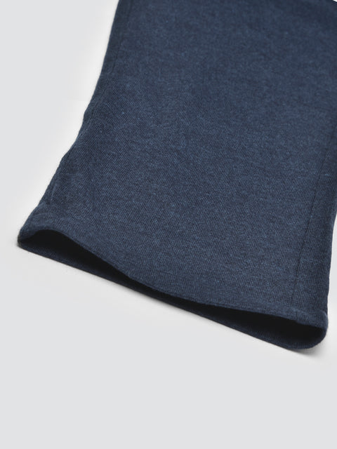 Men Blue Slim Fit Mid Rise Solid Lower