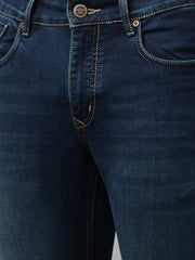 Men Indigo Tint Slim Fit Mid Rise Clean Look Strechable Jeans