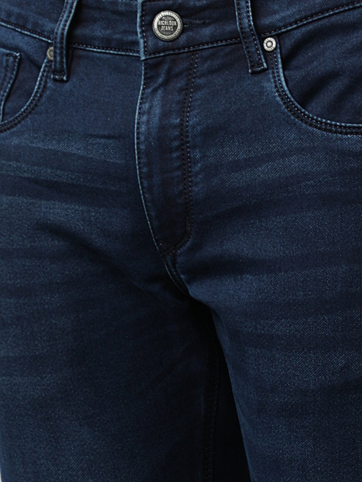 Men Indigo Slim Fit Mid Rise Clean Look Stretchable Jeans