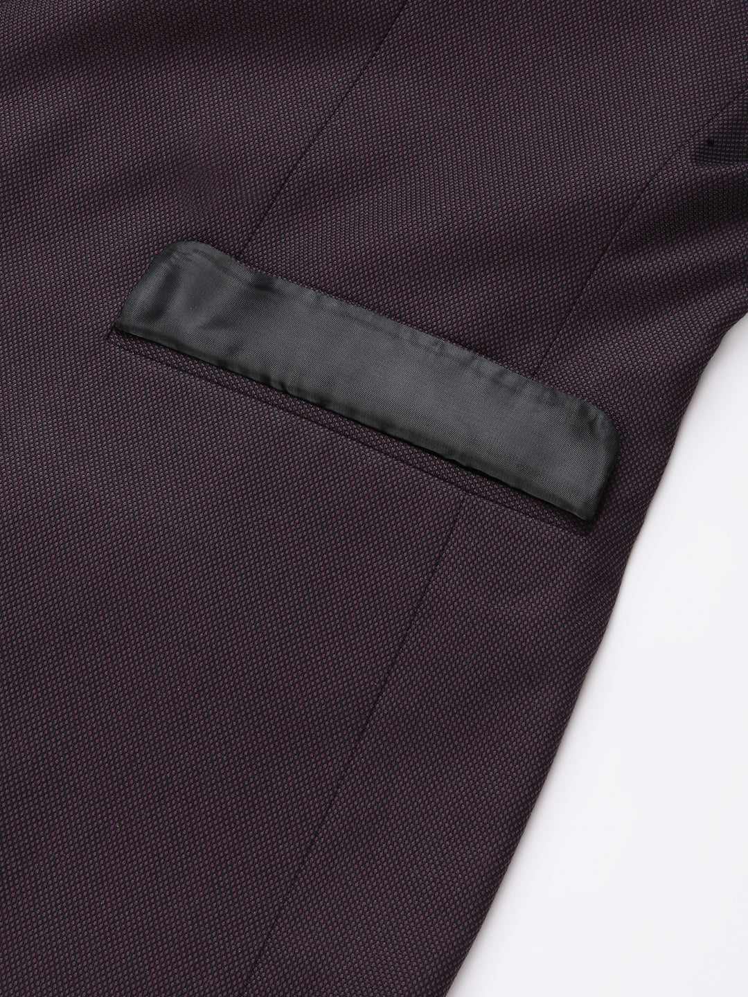 Men Wine 3 Piece Solid Formal Suit